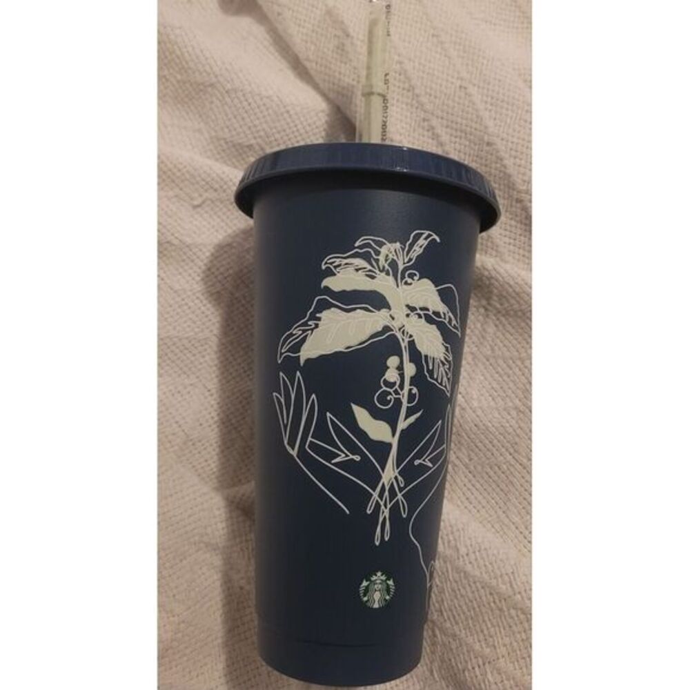 starbucks earth day cup Cold 24 Oz Teal Fan New